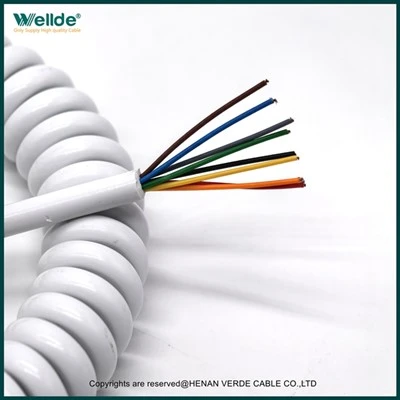 Cáp xoắn ốc 28AWG PUR chống dầu và chống mài mòn-